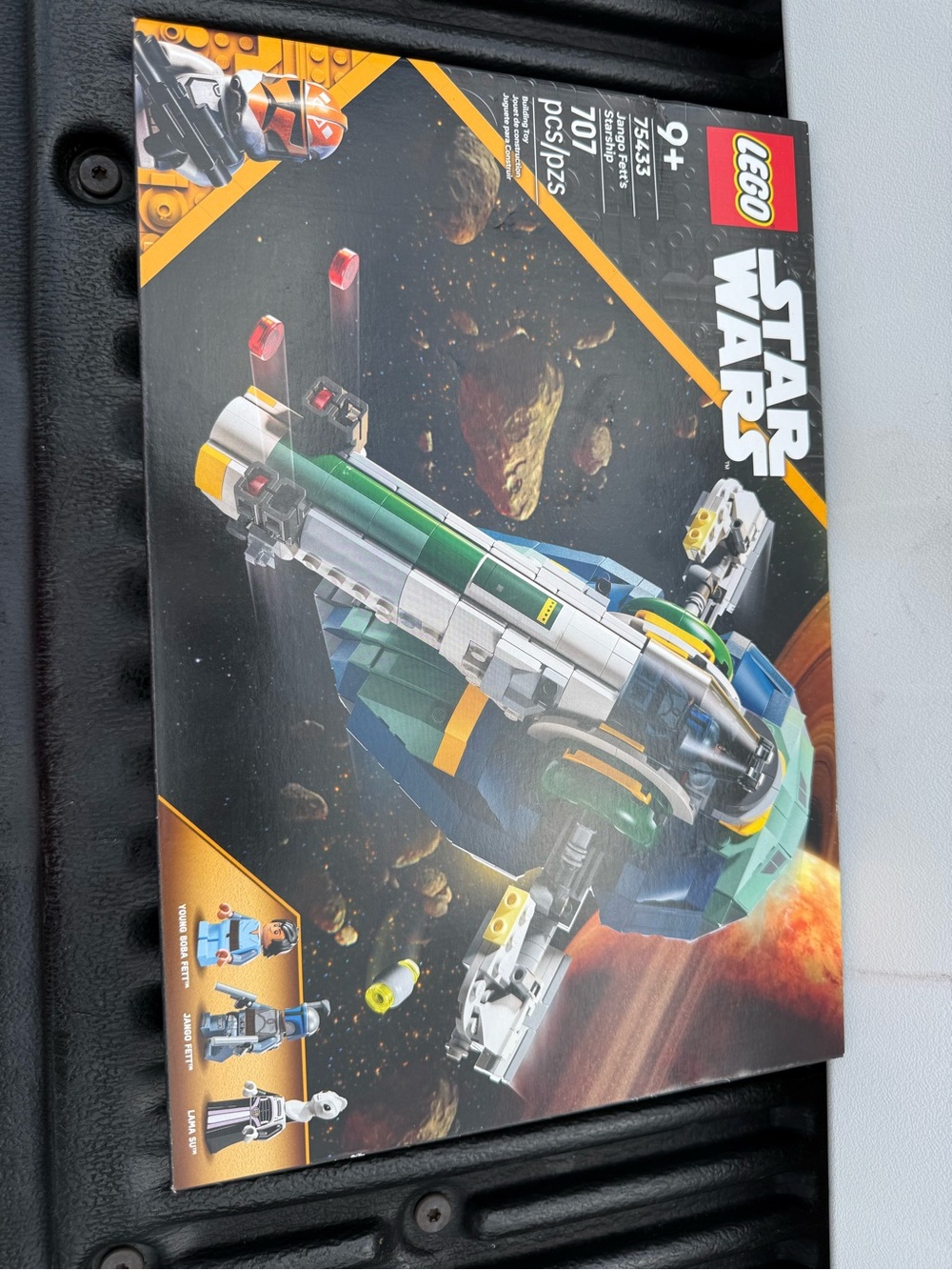 Lego Star Wars Ship with Green, Blue, Yellow and White Accents